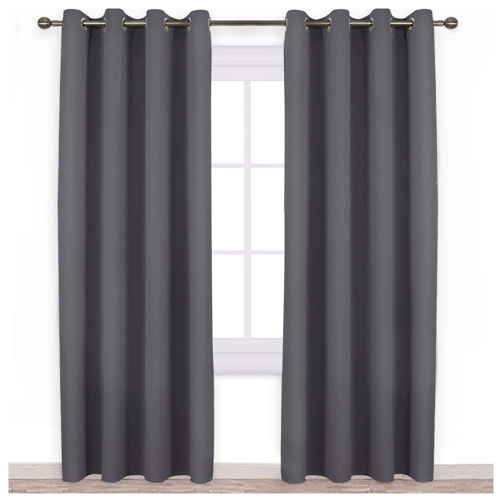 KOSOVO Italian Silk Blackout Curtain Pack of 1 piece Only with 3 Layers Weaving Technology Especially for Homes/Villas/Hotels/Offices/Presidential Suites(Width - 4ft x 3ft -Length) Grey