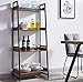 Amoak 4-Tier Bookshelf, Industrial Ladder Shelf, Bookshelves, Vintage Bookcase, Storage Rack Shelves for Living Room, Bathroom, Wooden and Metal Frame