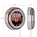 Trademark Global NHL Chrome Double Rung Neon Clock - Calgary Flames