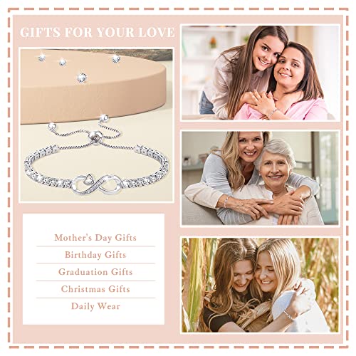Btysun Mother'S Day Gifts For Wife Infinity Bracelets For Women Wife Birthday Gift Ideas Adjustable Slide Bracelet Wedding Anniversary Husband To Wife Mothers Day Gift thumb #2