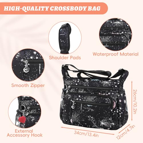 YouNuo Cross body Purse, Nylon Crossbody Bags for Women with Pockets and Compartments, Waterproof Crossbody Shoulder Handbags3