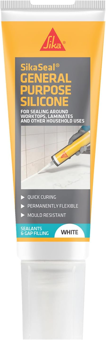 Everbuild General Purpose Silicone Sealant โ Waterproof โ Suitable for Interior and Exterior Use โ White โ 80ml | Suitable For Interior And Exterior Use โ Previously Known As Everbuild General Purpose Silicone
