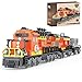BRICK STORY City Cargo Train Building Set, BNSF Freight Trains Model, Steam Locomotive Train Building Blocks Toys, Gift Trains for Boys Kids Aged 8-14, 635 Pieces