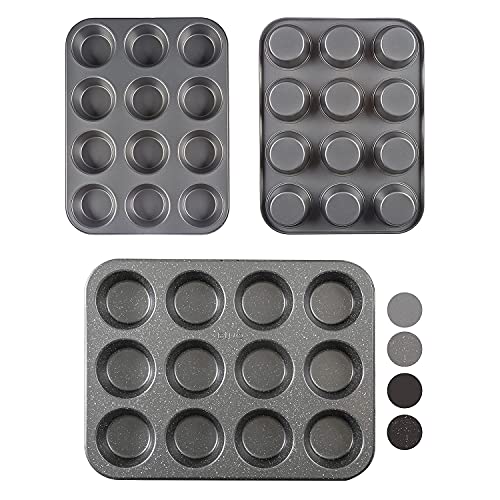 Teglia Per Muffin, Teglia Per Muffin Con Rivestimento Antiaderente, Può Contenere 12 Muffin, Teglia Per Ogni Forno 36 * 27 * 3 Cm, Cupcakes, Brownies