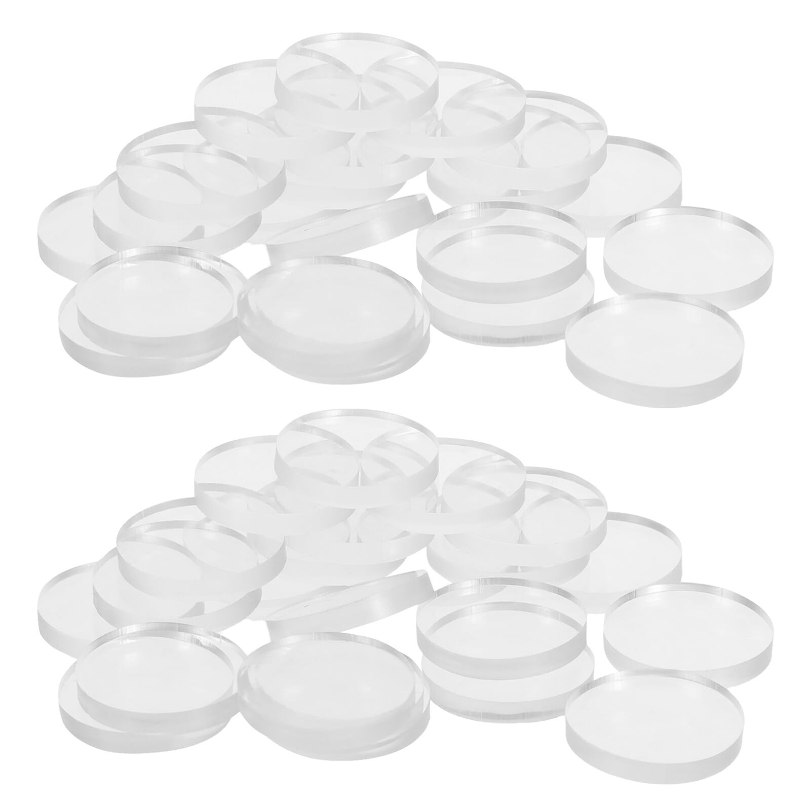 Almohadillas antideslizantes WOONEKY para mesa de vidrio, 40 topes de goma transparentes de 20x3 mm