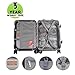 TRAVELKING All Aluminum Carry On Luggage with TSA Locks Fashion Cool Metal Hard Shell Spinner Suitcase (Grey, 20 Inch)