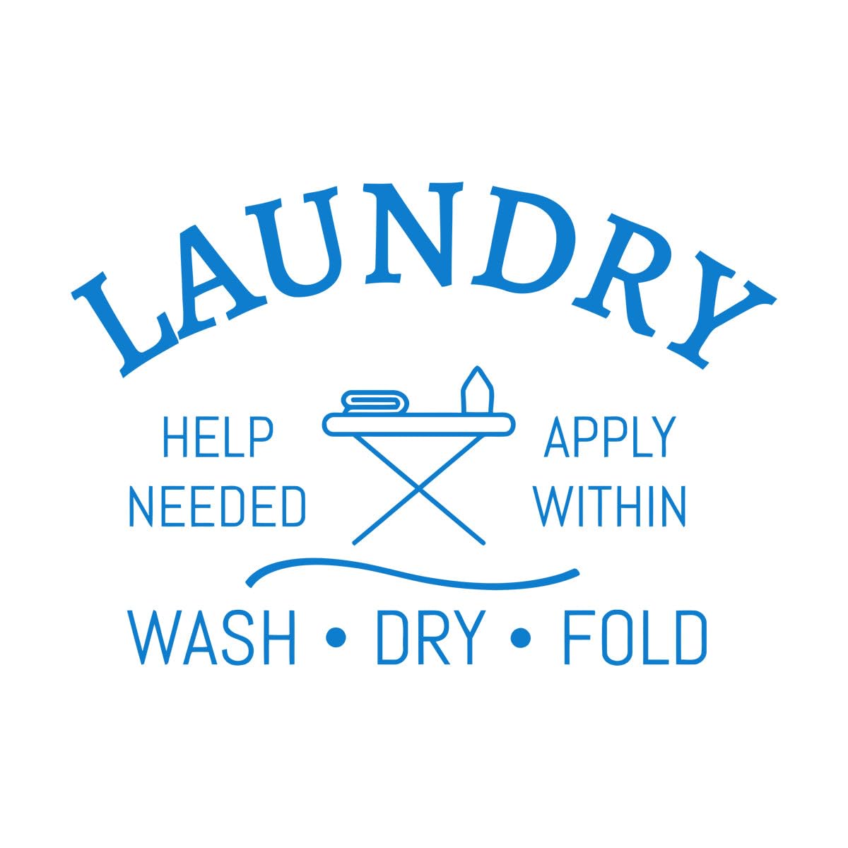 Funny Laundry Room Wall Sticker Waterproof Home Decoration Vinyl Decal Murals for Washing Room Quotes Large - 46x67cm