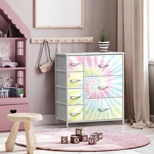 Sorbus 7-Drawer Dresser for Kids Bedroom, Wood Top (Light Tie-dye) - image 6