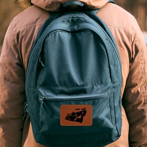 50 peças de patch de chapéu de couro artificial em branco, estampagem a laser, autoadesivo ou costur