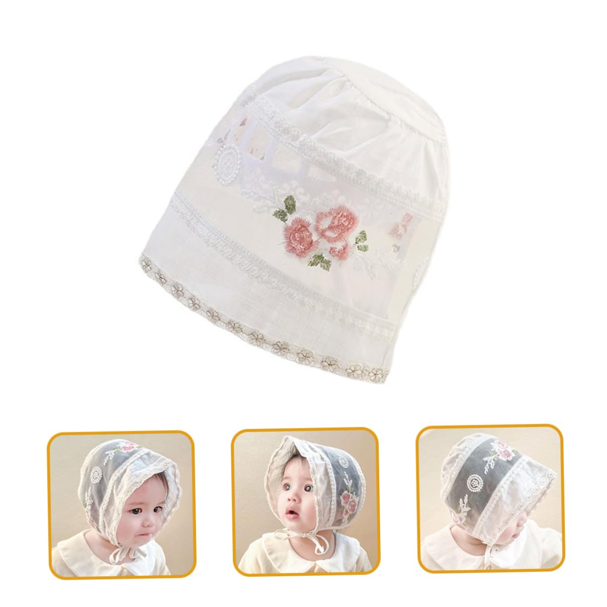 Holibanna Sombrero de Gorros para Sombrero de Sol para pequeños Sombrero bebé Gorro fotográfico bebé Sombreros de niña Sombrero de Verano para niña algodón