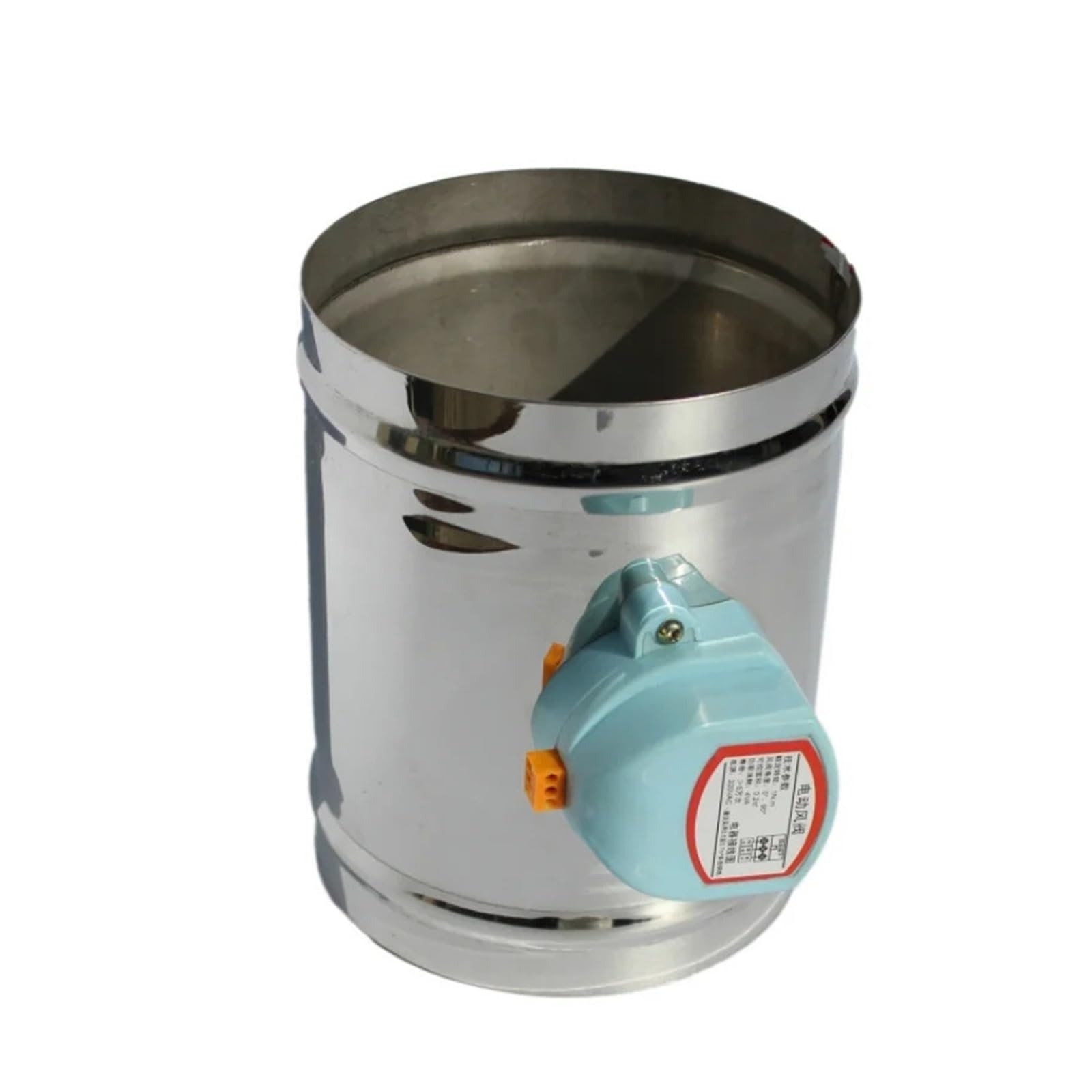 QRUYHBAJU Stainless Steel 201 Damper Electric Air Motorized Check for 3/4/5/6/8inch Pipe 80/100/125/150/200/250mm 220V 12V 24V(24V,51mm)