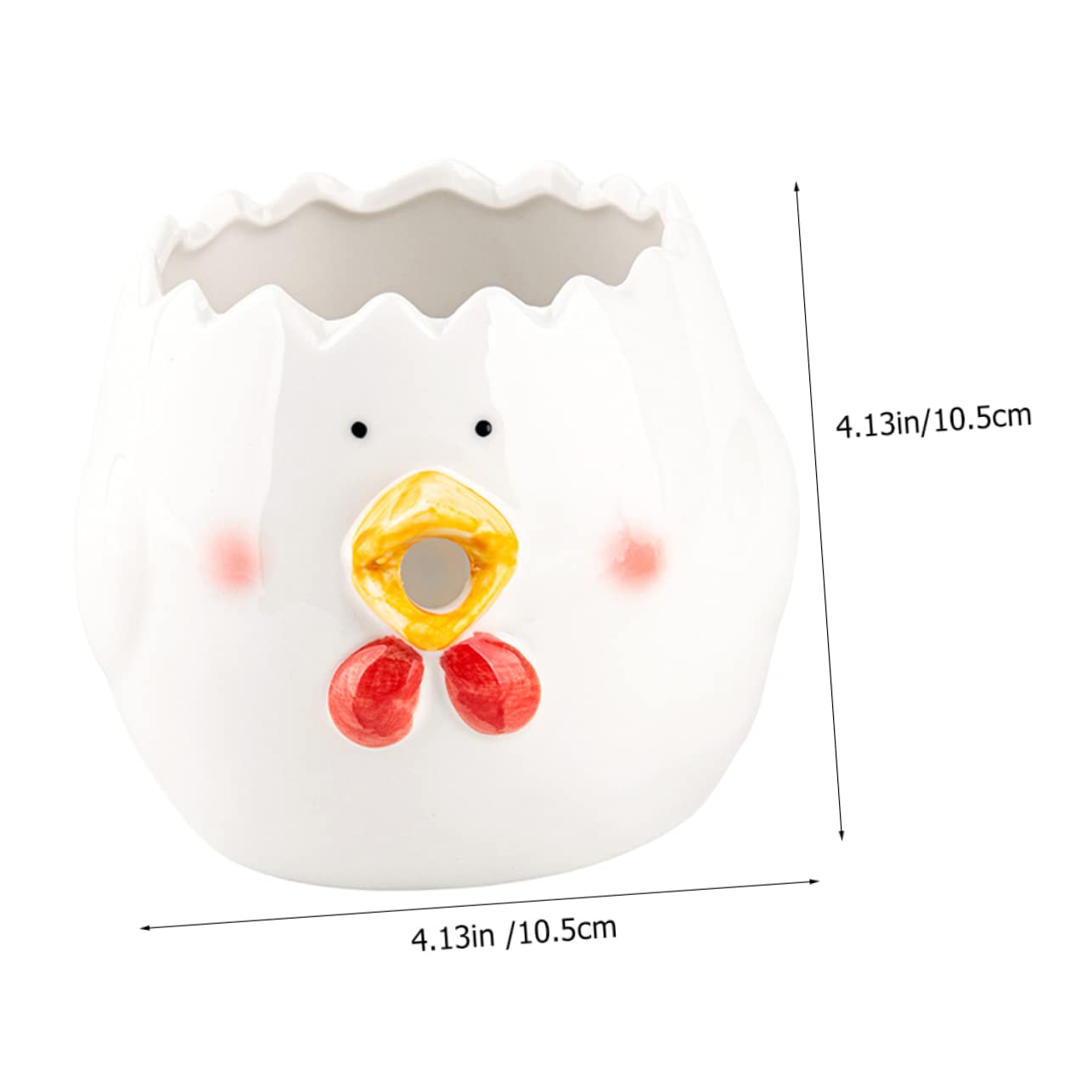 HAKIDZEL Egg Separator Egg Pan Kitchen Gadgets Eggshell Yolk Separator Egg Holder Egg Grabber Deviled Egg Containers with Lid Separate Egg Cooker Chicken Egg White Cartoon Ceramics