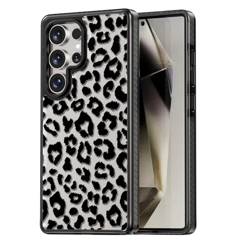 Coque Samsung Galaxy Ultra Rosarnnah léopard noir 6,8" antichoc