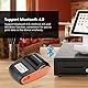 Thermodrucker, kabelloser tragbarer Bondrucker Bluetooth 4.0-Thermodrucker 58 mm Für das Geschäft Restaurant, Unterstützung Smartphone-Steuerung, Unterstützung Android,