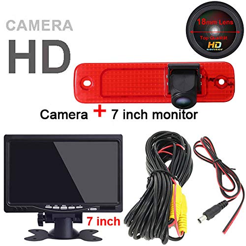 Parking Camera Kit7'' Inch TFT LCD Screen Auto Monitor + HD IR Night Vision Brake Light Rear View Camera Backup Camera for Ford Transit MK7 Tourneo/Furgon MK4 2006-2014 - Image 3