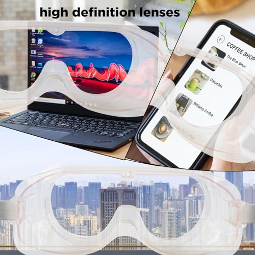 Image of Jon Bhandari Tools 3pc Safety Goggles - Protective Eyewear with Anti Fog, Scratch Resistant Lenses & Adjustable Strap - Impact Resistant Eye Protection for Construction, Lab, Chemical & Medical Use