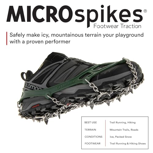 image for Kahtoola MICROspikes Footwear Traction for Winter Trail Hiking & Ice M