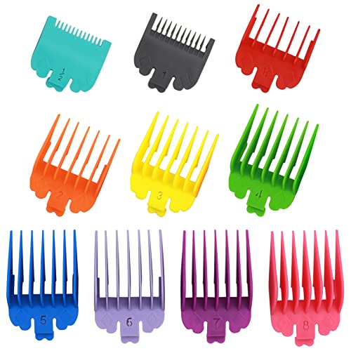 YUTOU Aufschiebekämme für Schermaschine, 10 Stück Haar Clipper Guide Limit Kamm Set - 1,5mm bis 25mm Haarschneider Aufsätze für Wahl Haarschneidemaschinen/Trimmer für Friseur Salon Werkzeug Cover