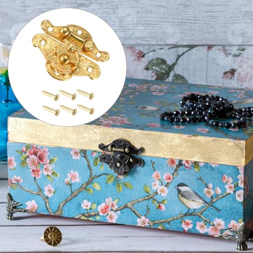 METALLIXITY Toggle Catch Lock (37mm x 28mm) 5Pcs, Zinc Alloy Hasp Latches - for Cabinets Boxes Suitcases Gold Tone - Image 3