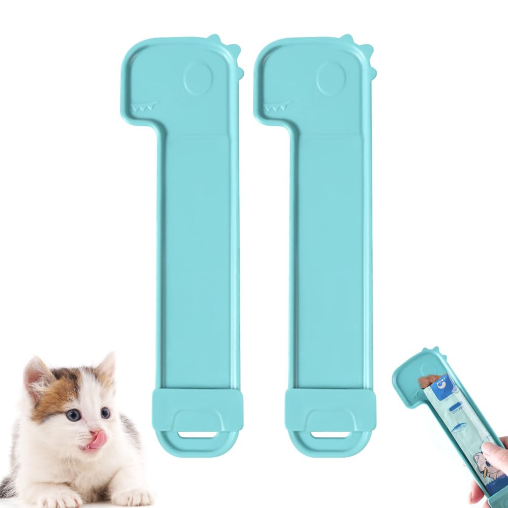Dongker 2Pcs Cat Strip Feeder, Pp Lickable Cat Treats Spoon For Lickable Cat Liquid Snacks Wet Food
