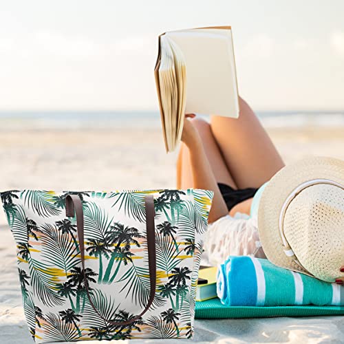 JNF Extra Large Canvas Beach Bags for Women Shoulder Bag Beach Tote Bag with Cotton Rope Handles2