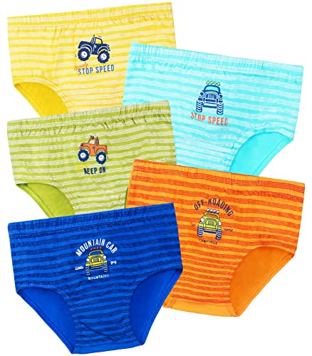 Orpapa Lot de 5 sous-vêtements pour garçons de 2 à 8 ans - - L Cover