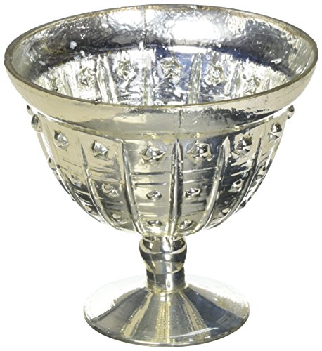 Afloral Baleri Mercury Glass Compote Bowl in Silver Gold - 5