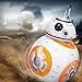DEORBOB Drop Shipping 17cm RC 2.4G BB-8 Robot Mise à niveau Télécommande BB8 Lumières colorées intelligentes Musique dynamique roulant et marche Effets sonores originaux Balle rechargeable pour garçon