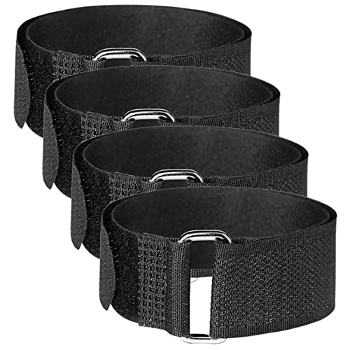 NOLITOY 4pcs Adjustable Ice Cleats Straps for Non-Skid Traction Durable Anti-Slip Crampons for All Shoe Types for Hiking Walking and Winter Activities