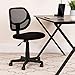 Flash Furniture Neri Low Back Black Mesh Swivel Task Office Chair with Curved Square Back