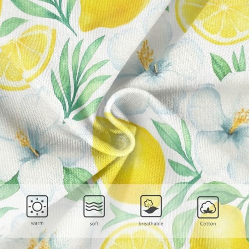 Joisal Cotton Girls Underwear Toddlers Yellow Lemons White Flowers Cute Panties Girl Bright Briefs Girls Undies 2t3