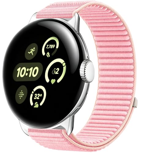 Image of Sundara Nylon Sport Bracelet compatible with Google Pixel Watch 4 3 2 1 flexible seamless adjustable bracelet compatible with Google Pixel Watch 41mm 45mm
