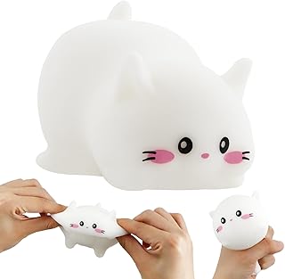 Cat Squeeze Toy, Creative Decompression Cat, Squishy Squeeze Toy, Stress Toy Kawaii Cat, Cat Fidget Toy, Cat Stress Balls, Anti-Stress Toy for Adults and Children product image