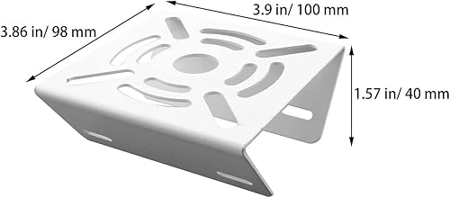 Miniatura 2 de 2 juegos de adaptadores universales de montaje en poste vertical con 2 bucles (7.9 in de diámetro) para cámara de seguridad CCTV PTZ Dome, blanco