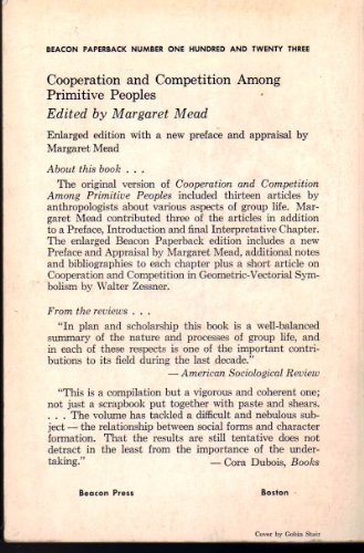 Cooperation and Competition among Primitive Peo... B000L40LUY Book Cover