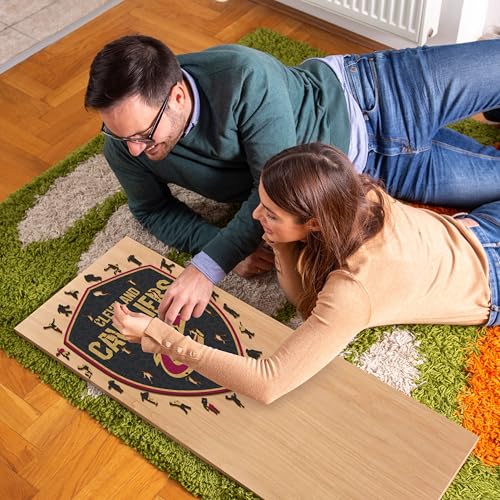 Iconic Puzzles - Cleveland Cavaliers, Logo, Wooden Puzzle officially licensed NBA, 100% sustainable, size S, 150 Pcs - Image 2
