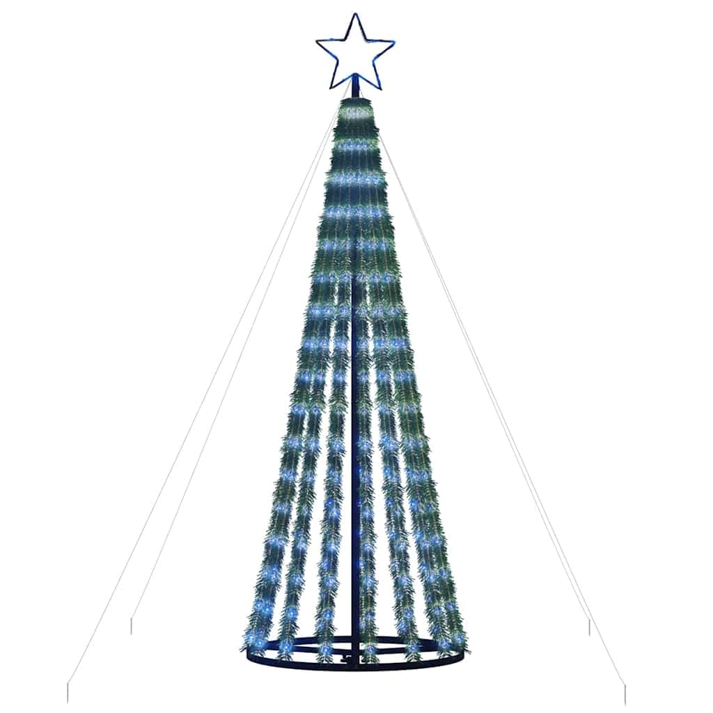 vidaXL Árbol de Navidad LED 275 Leds Azul 180 cm