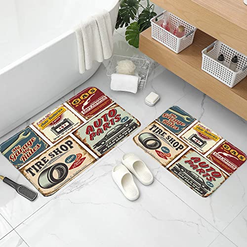 2 Piece Bathroom Rugs Sets Antique Car Bath Mat 1950s