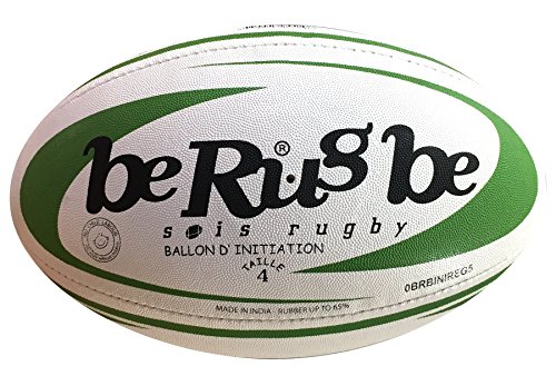 beRugbe Inicio Regular de balón de Rugby, Color Verde - Verde Claro, tamaño 5