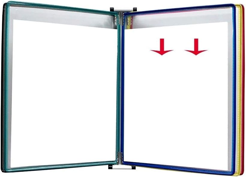 壁掛けファイルホルダー、壁掛けファイルオーガナイザー、A4フリップファイルホルダー、壁掛け式磁気ディスプレイ(PVC+金属)(カラー