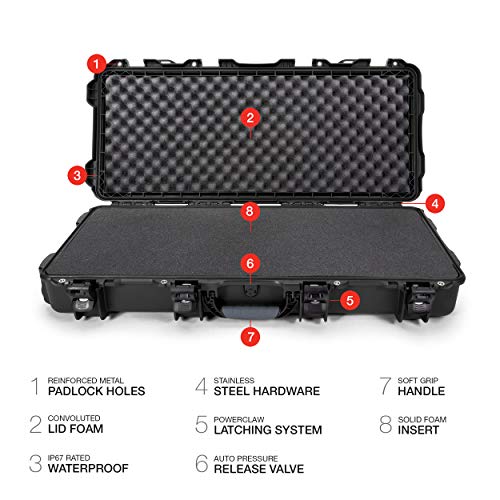 Nanuk 985 Waterproof Hard Case With Wheels And Foam Insert - Black , 36" #TOP5
