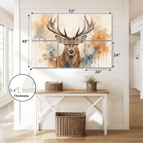 Paneles acústicos decorativos 6 unidades LAMOONHOME 72"x48" con diseño de ciervo Majestic Deer absorben sonido y son autoadhesivos miniatura 2