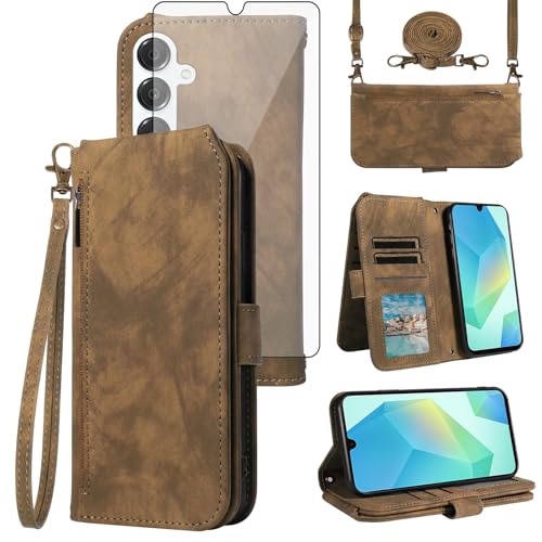 Coque Samsung Galaxy A16 A26 5G protection écran étui portefeuille porte-carte