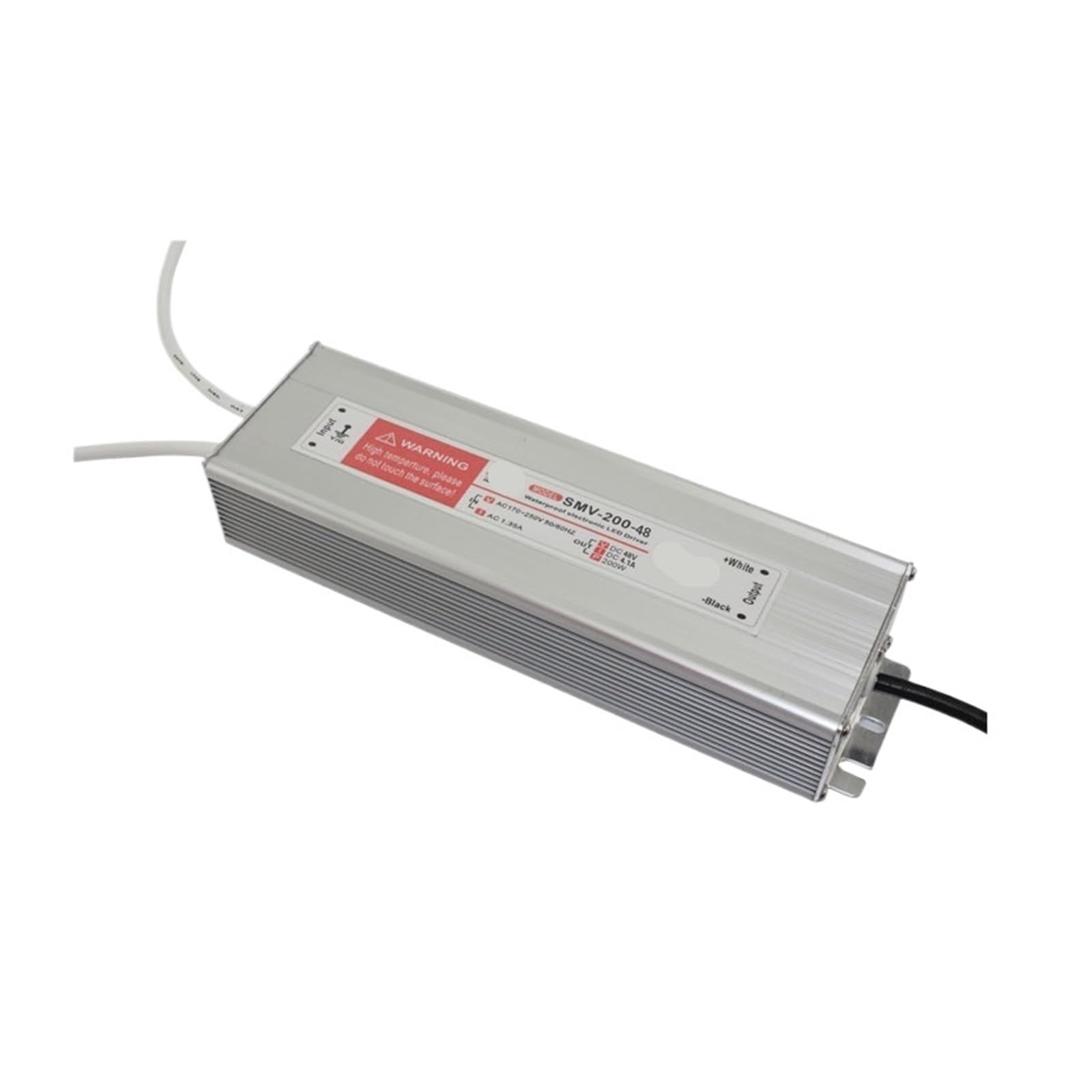 Alimentation LED extérieure 48V 200W 4A SMV-200-48 à découpage pour éclairage étanche
