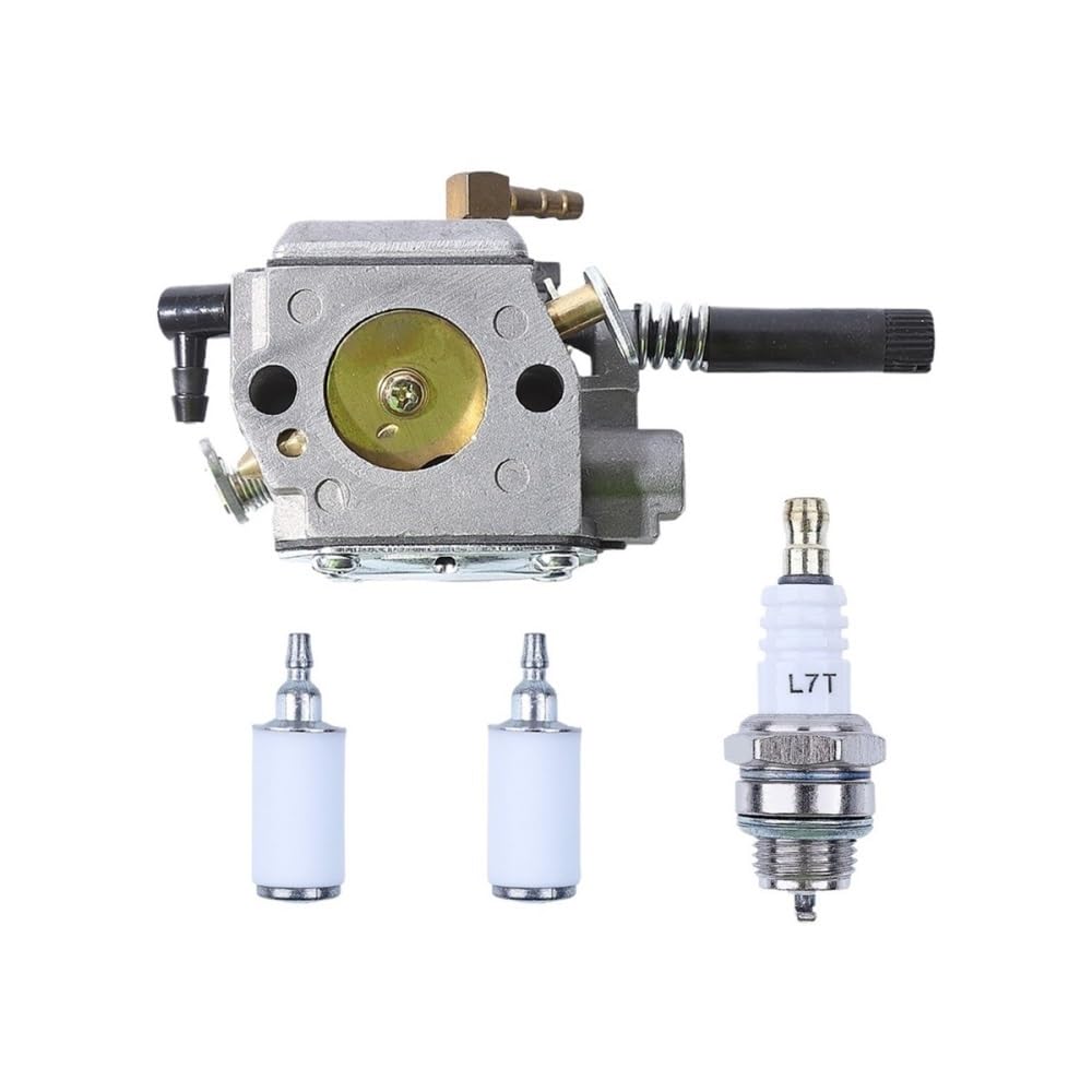 Kit de bujías y filtro de combustible compatible with carburador compatible con motosierra SD 488 (repuesto A021003090 72365-81000)