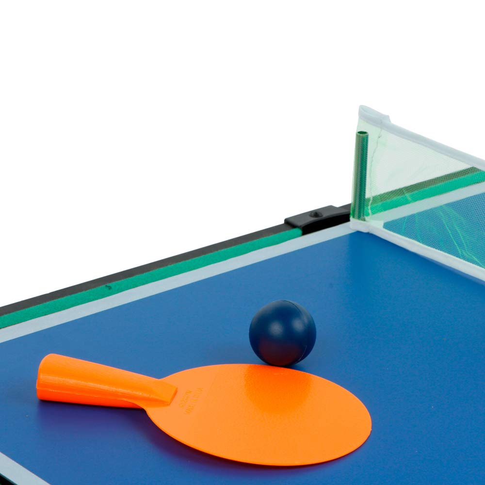 ColorBaby CB Games - Tavolo multigiochi 4 in 1, Dimensioni 81 x 43 x 27 cm, Calcio Balilla, Biliardo, Ping-Pong, Hockey, Gioco da Tavolo, Calcio Balilla per Bambini, multigioco, 6 Anni (85327)