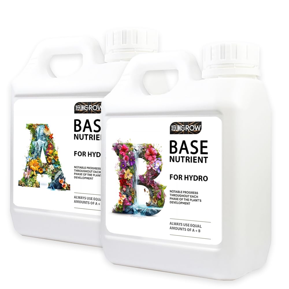 UK Grow Premium Hydroponic and Soil Nutrients - Maximize Plant Growth and Yield (25Ltr, Hydro)