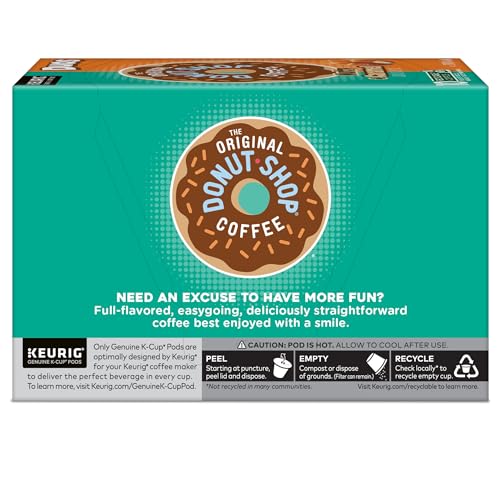 The Original Donut Shop Duos Nutty + Caramel Coffee, Keurig Single Serve K-Cup Pods, Light Roast Coffee, 60 Count, (6 Packs of 10)