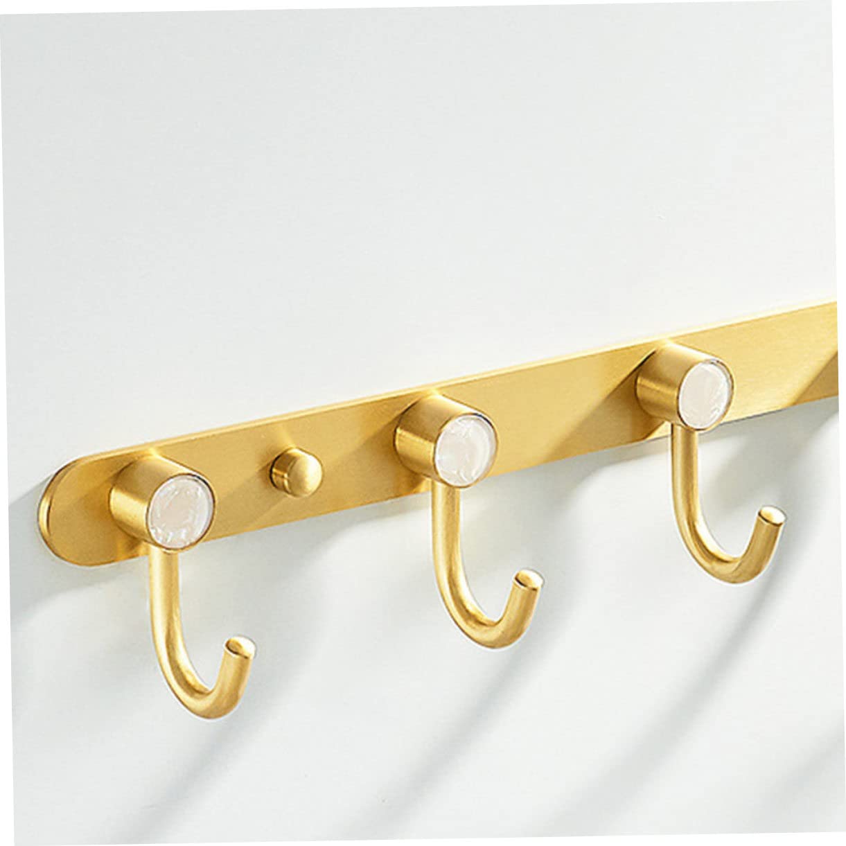 ULTECHNOVO Gancho de Pared para Ropa y Sombreros Blanco 5 Ganchos