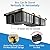 HANDT Overhead Garage Storage Rack, Connectable Heavy Duty Metal Ceiling Rails For Garage Storage Organization Shelving System, Hanging Racks For Tote Containers, Supports Up To 6 Bins, 4 Sets Black